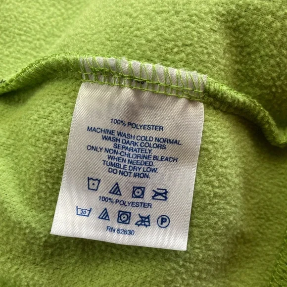 Land’s End Green Thermacheck Fleece Jacket Size S - Picture 5 of 5
